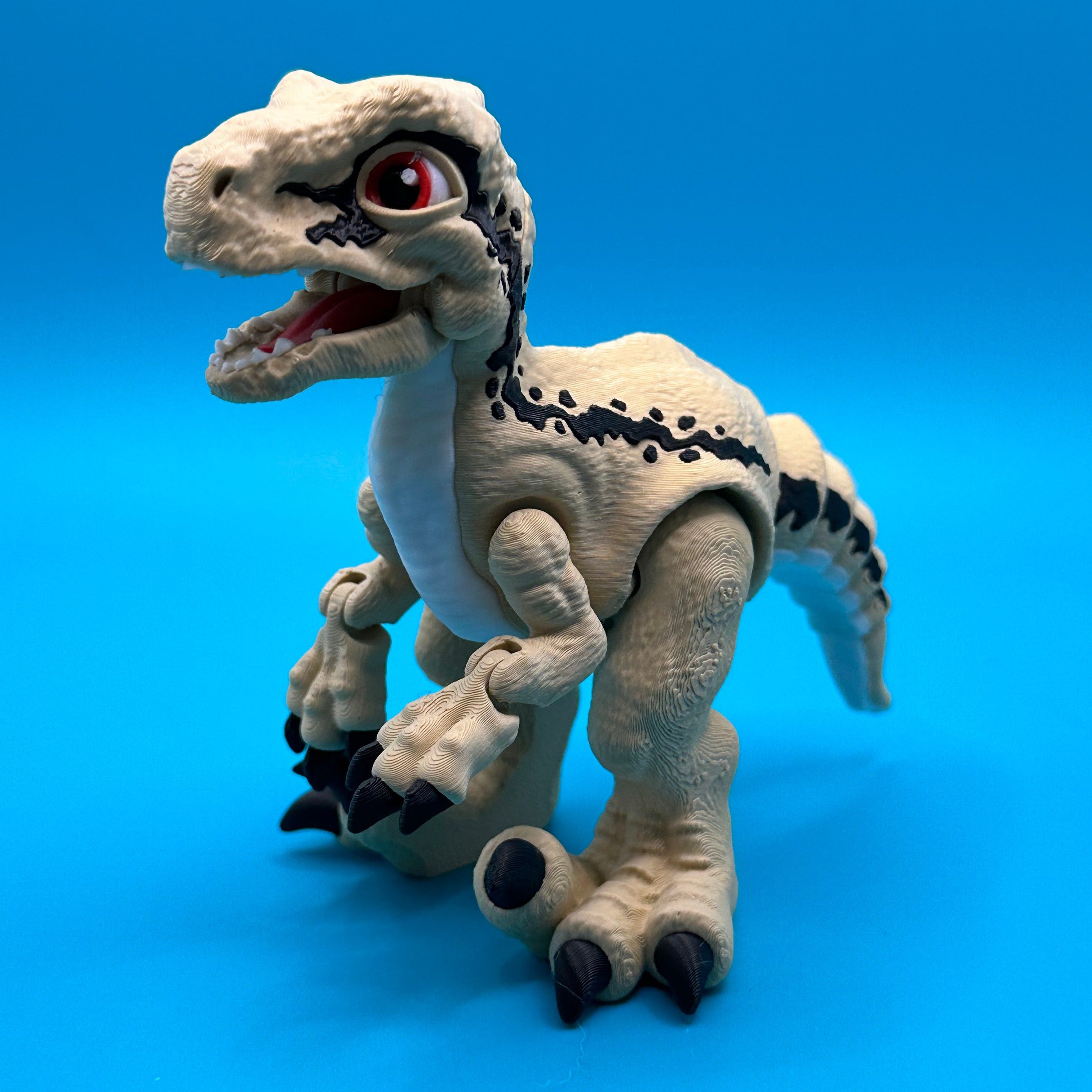 Articulated Velociraptor Dinosaur Fidget Desk Toy | Stlflix | Blue | Raptor