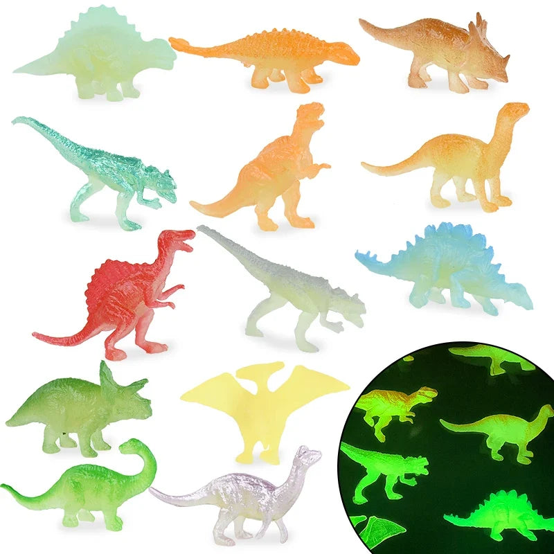 Glow in the Dark Dinosaur Toys 13/16PCS Mini Dino Set