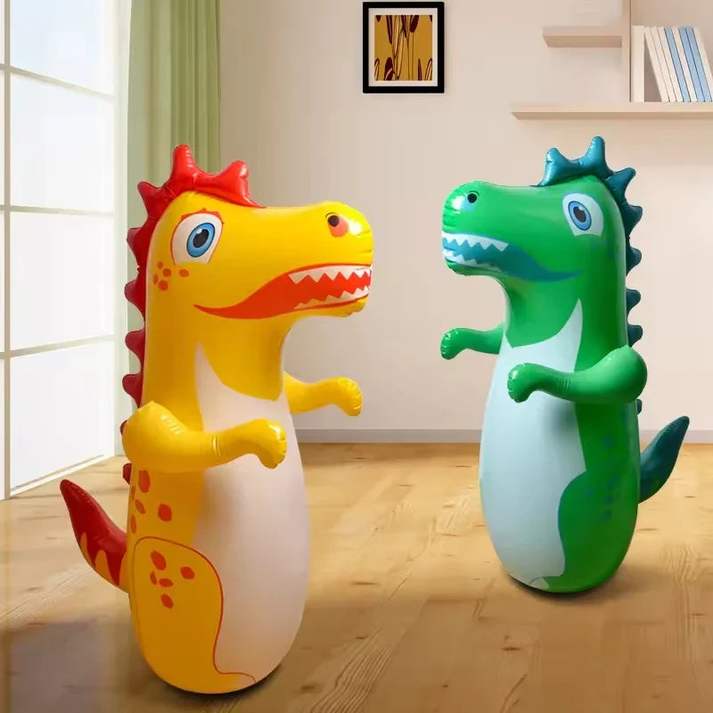 Inflatable Dinosaur Punching Bag Tumbler Kids Boxing Toy